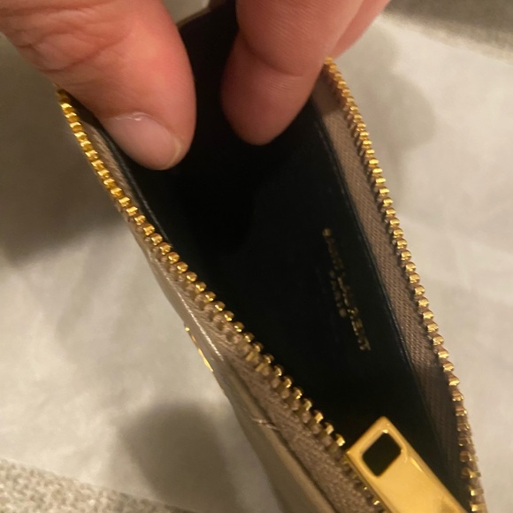 YSL Yves Saint Laurent Cassandre Quilted Card Holder Taupe - Picture 11 of 11